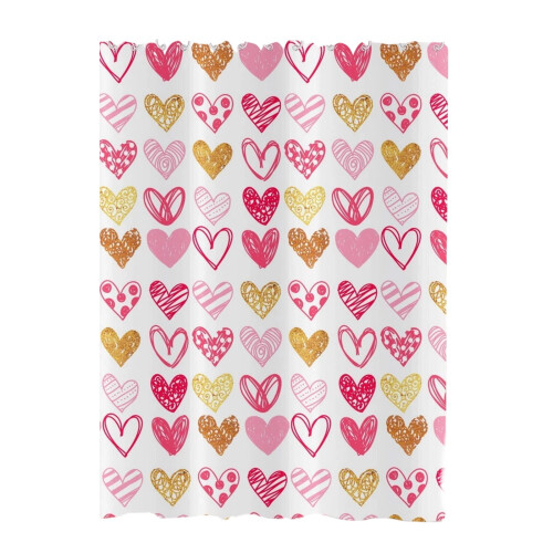 Duschvorhang zum Valentinstag, Polyester, 180 x 90 cm 1