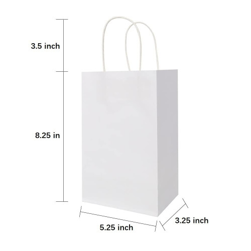Απλές τσάντες δώρου Kraft 5,25x3,25x8,25 ίντσες – 100 τεμάχια 1