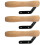 3Pcs Steam Iron Handle Wood Grip Chocolate Color Replacement Accessory 10