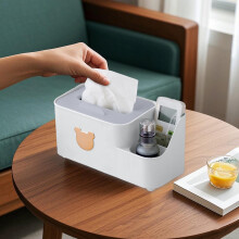 Merryso milieuvriendelijke plastic doos voor keukenpapier - Rozenmotief, waterdicht, slijtvast - voor woon- en eetkamer, 24 x 12 x 11 cm