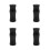 4Pcs Black Plastic Cue Joint Protectors Billiard Stick Caps 6