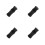 4Pcs Black Plastic Cue Joint Protectors Billiard Stick Caps 8