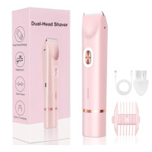 2026 New 2-in-1 Waterproof Painless Trimmer for Women – Dual Head Electric Razor, Pubic & Body Hair Shaver,Gift for Her