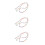 3Pcs Versatile Acrylic Purse Strap Chains Heart Accent 6