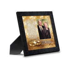Cadre photo souvenir pour le 50e anniversaire de mariage, cadeau idéal pour un couple ou des parents.