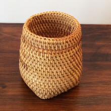 Vase tressé : vase en osier, panier, pot, vase de sol en rotin, panier à fleurs, vase rustique, centre de table pour la décoration intérieure