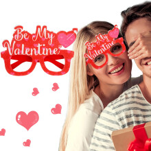 Occhiali per feste di San Valentino – Cornici decorative a tema amore per foto e travestimenti (1 pezzo)