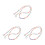 3Pcs Versatile Acrylic Purse Strap Chains Heart Accent 9