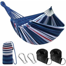 Cotton Portable Hammock with Straps and Travel Bag 660 lbs