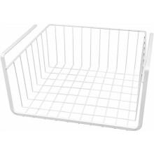 Coș de raft sub dulap din sârmă albă, 28 cm