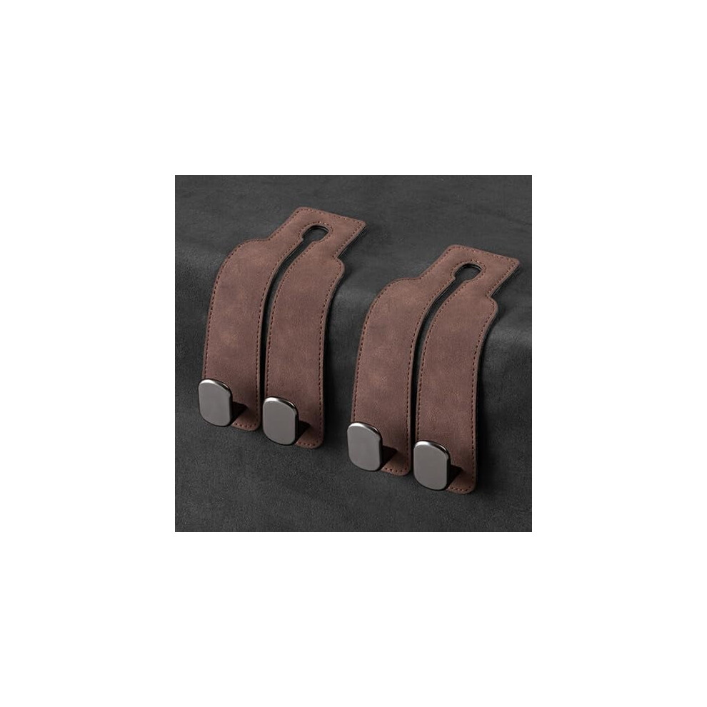 Car Purse Hook, Car Seat Hooks For Headrest, Car Hooks For Purse And Bags, Purse Holder For Car ( - 2 Pack) Brown 9555307441847