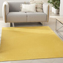 Tapis d'intérieur/extérieur jaune Essentials 152 x 213 cm, facile à nettoyer, ne perd pas ses poils, chambre, salon, salle à manger, jardin,