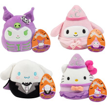 5-calowy Hello Kitty i Przyjaciele – 4 sztuki – Oficjalne mini pluszowe zabawki Jazwares, miękkie i mięciutkie Sanrio – Wypełniacz do