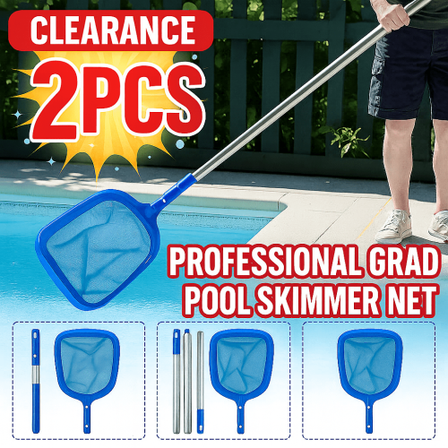 Pond Skimmer Net with Telescopic Aluminum Pole (2 Pack)