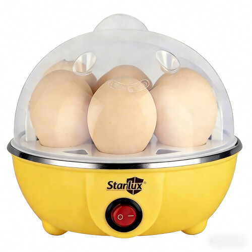 350W Egg Cooker with 4 Modes, 7-Egg Capacity, Food-Grade PP