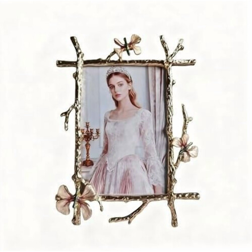 Rainbow Floral Photo Frame Silver Alloy 5x7