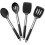 4-Piece Silicone Cooking Utensil Set Black 1