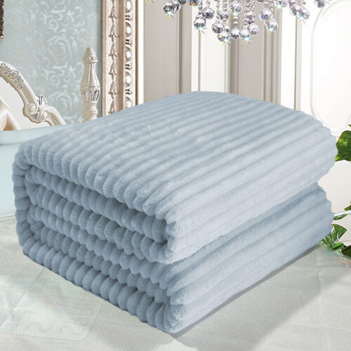 Nkmbld Soft Fleece Throw Blanket, Blue
