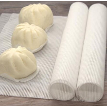 Tapis de cuisson vapeur en silicone réutilisable, en maille, pour brioches, raviolis, pâtisseries, dim sum, légumes, raviolis et pain.