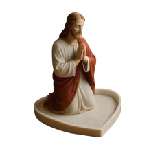 Rugăciune statuie bijuterii tavă rozariu decorativ suport pentru brățară bibelou acasă Isus