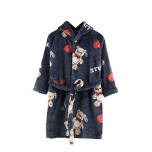 Mikilon Kids Robes Size 6-12 Years Hooded Sleepwear Soft Fleece Bathrobes Cute Housecoat Gowns