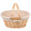 Light Brown Woven Storage Basket with Handle 1
