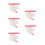 5Pcs Multi Color Plastic Nail Art Practice Sticks for Manicure 7