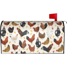 Magnetic Waterproof Farmhouse Rooster Mailbox Cover, 25.5x21 in – Chicken & Hen Decor for Home, Garden, Yard
