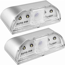 Door Light with Motion Sensor and 4 LED Bulbs (2 Pack)