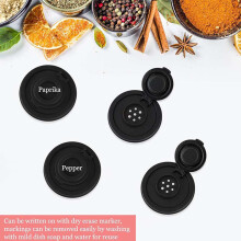 Ensemble de mini salières et poivrières portables – Pots à épices en plastique réutilisables avec couvercles à vis, parfaits pour le camping,