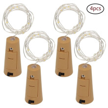 4pcs Wine Bottle Lights, 3.2ft Battery-Operated Starry Fairy Lights (10 LED, Warm White) for Party, Christmas, Halloween, Wedding – Compatible with
