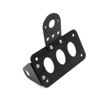Black Universal Motorcycle Side Mounted Tail Light Frame License Plate Bracket Aluminum Motorcycle Accessories