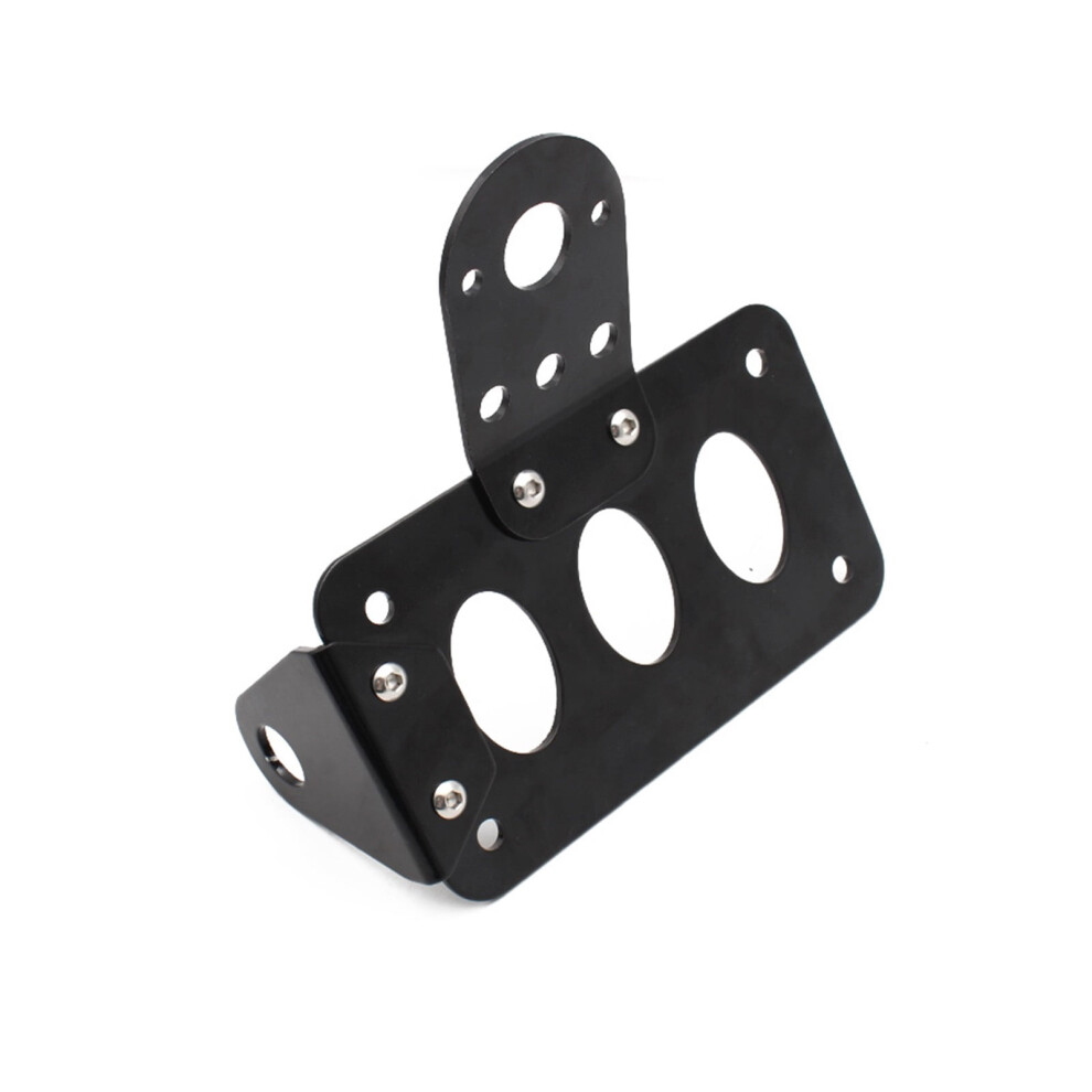 Universal Motorcycle Side Mounted Tail Frame License Plate Bracket Aluminum Motorcycle Accessories Black/Light 9181073263835