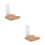 2Pcs Solid Wood Headphone Bracket Hook Stylish Wall Mount Storage 7