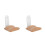 2Pcs Solid Wood Headphone Bracket Hook Stylish Wall Mount Storage 10