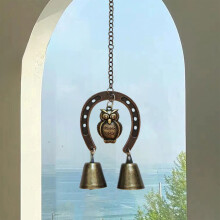 Carillon éolien en métal, carillon éolien en fer à cheval, pendentif décoratif pour jardin, cour et terrasse, intérieur et extérieur