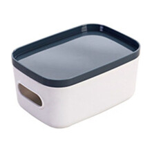 Boîte de rangement moyenne pour cosmétiques de cuisine et salle de bain avec couvercle