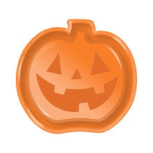 Halloween-Süßigkeitenteller aus Kunststoff, Kürbis-, Geister- und Fledermausmotiv, Serviertabletts, Halloween-Partygeschirr, Dekoration