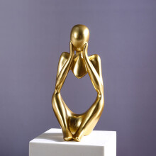 Statue de penseur, sculpture abstraite en résine, idéale pour la décoration intérieure, le bureau ou une étagère. Décoration moderne pour la