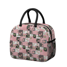 Boîte à lunch isotherme à motif floral pour femme – Étanche, portable pour le travail, la plage, les voyages, les pique-niques et le camping