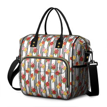 Sac à lunch isotherme à imprimé floral pour femmes – Étanche, grande capacité, idéal pour le travail, la plage, les voyages, les pique-niques