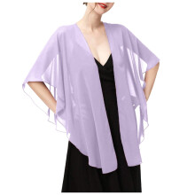 Xale e echarpe feminino YOUSNH em chiffon lilás claro – Lenço transparente para a noite, ideal para casamentos e festas, tamanho único,
