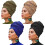 4-Pack Stretch Jersey Turbans for Women – Black, Camel, 1