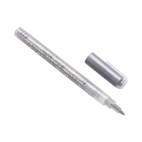 Ακρυλικό μαρκαδόρο νυχιών με ασημί μελάνι, 5ml ακουαρέλας με γκράφιτι με μαλακή