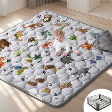 Baby-Spielmatte aus weicher Baumwolle, faltbar, rutschfest, 50 x 50 Zoll