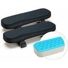 Armstöd för stol, kylande gelkuddar, armbågskudde, tryckavlastande kontorsstol, gamingstolsarmstöd med minnesskum, armstödsdynor, 2-delat set