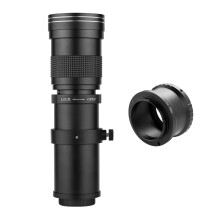 Lionsa T-Mount 420-800mm le haghaidh Sony E-mount, F/8.3-16, Fócas Láimhe, Comhoiriúnach le Ceamaraí E-mount