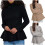 Women's Long Sleeve Quarter Zip Pullover Top 1