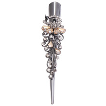 Haarspangen mit Krokodilschnabel, dekorativ, Vintage, große Haarspangen, Krokodilklemme, Metall, dick, fein, Blume