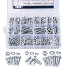 724Pcs Metric Nuts and Bolts Assortment Kit,M4 M5 M6 Heavy Duty Hex Bolts Hardware Nuts with Flat/Lock Washers Assorted,Grade 8.8 Bolt and Nut Kit